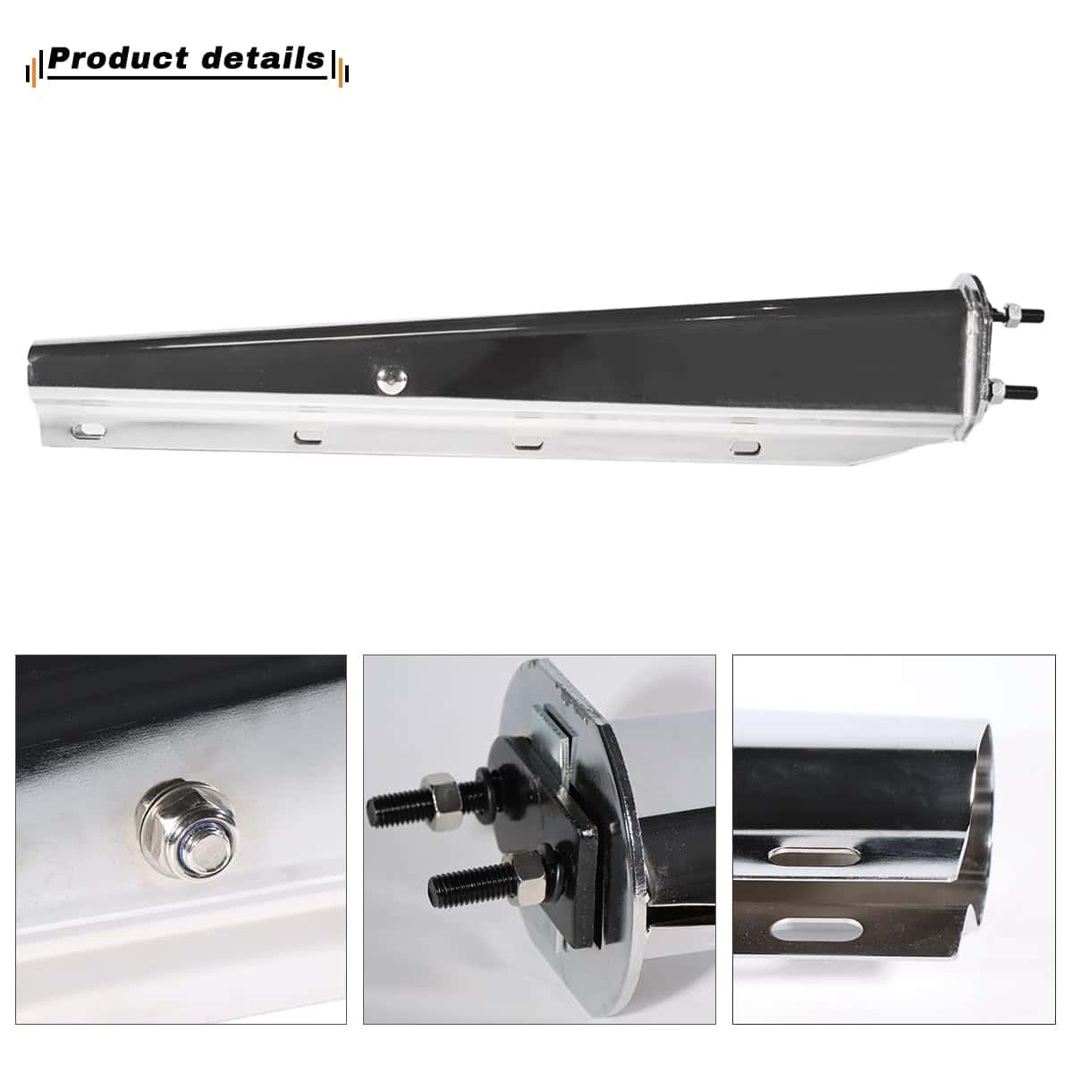 Kit de 30" de Soportes Cromados para Guardabarros para - Imagen 3