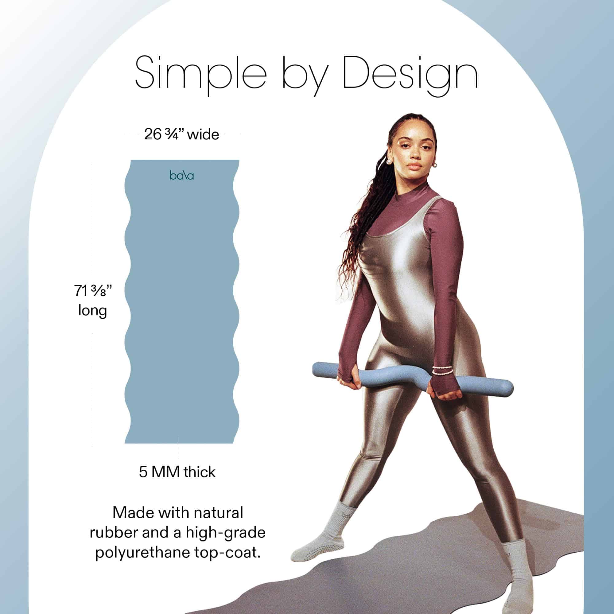 Tapete de Yoga Bala para Gimnasio en Casa, 5mm (Sea) - - Imagen 5