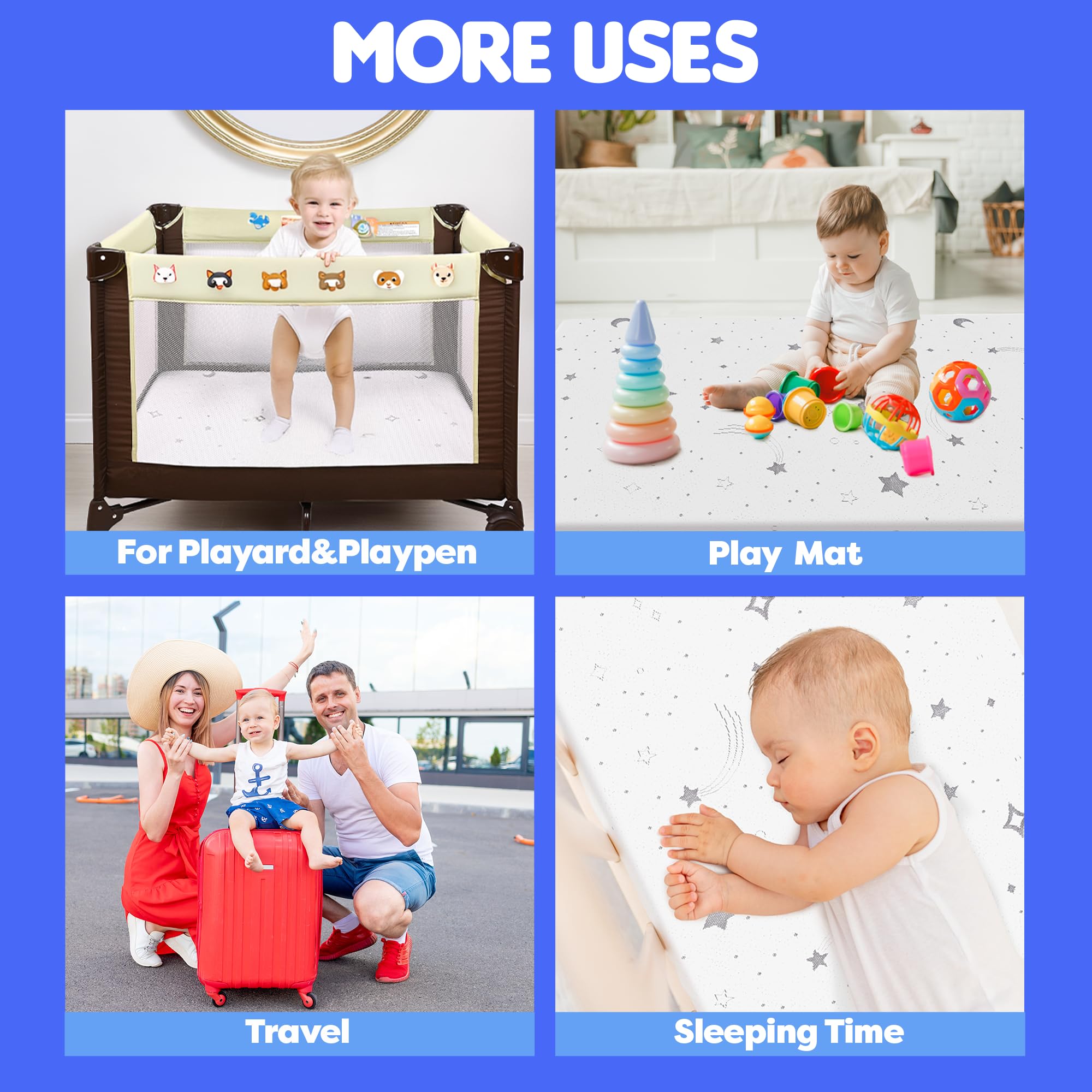 Colchón para Pack n Play Impermeable (38" x26") Reversible - Imagen 6