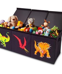 Caja de Juguetes Dino Extra Grande Plegable con Tapa para
