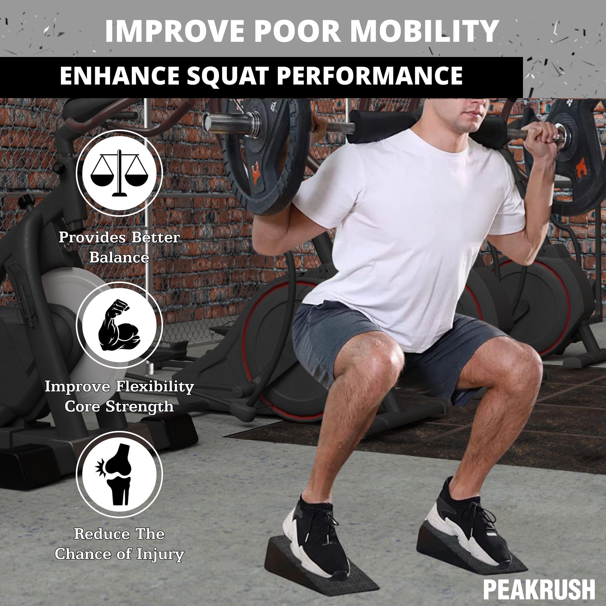 Bloque Cuña de Sentadillas Versátil de 2 Piezas para - Imagen 5