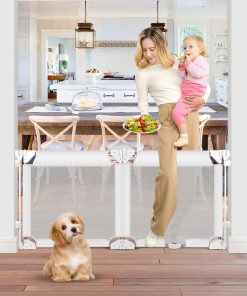 Puertas para bebés plegables de paso alto de 27.5 pulgadas