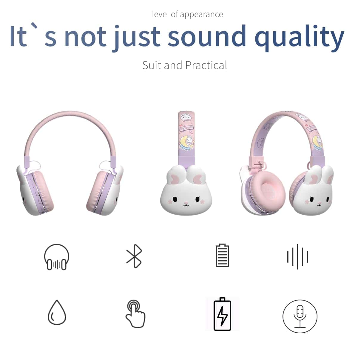 Auriculares Bluetooth para niños y niñas YLFASHION con - Imagen 5