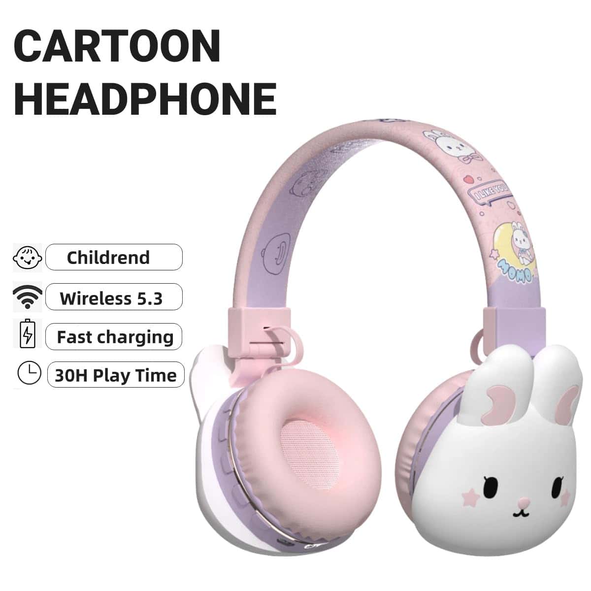 Auriculares Bluetooth para niños y niñas YLFASHION con - Imagen 3