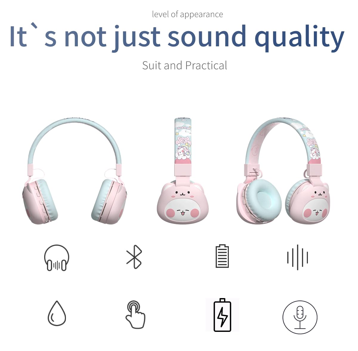 Audífonos Bluetooth para Niños, Auriculares Inalámbricos - Imagen 5