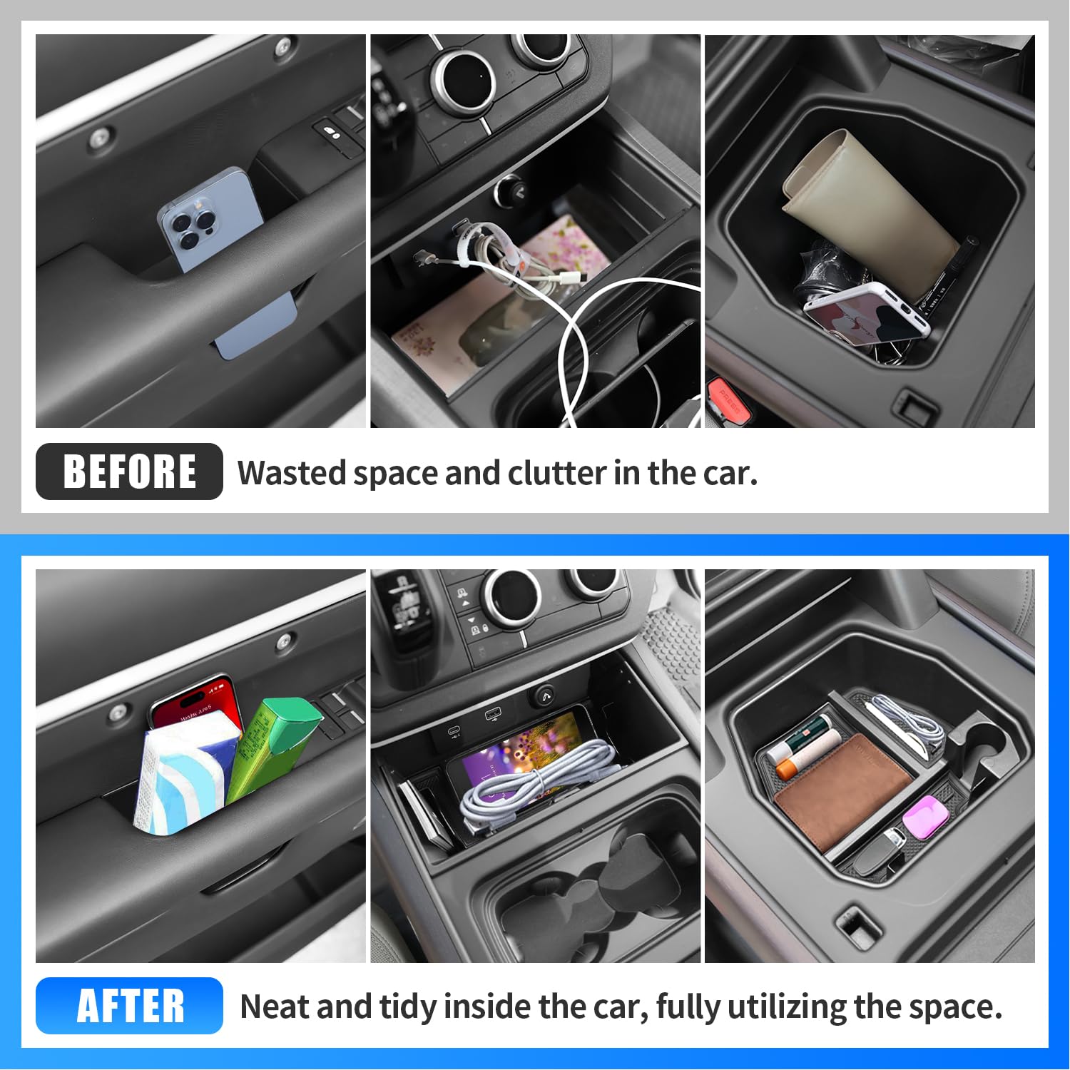 Organizador de bandeja de consola central de 4 piezas - Imagen 5