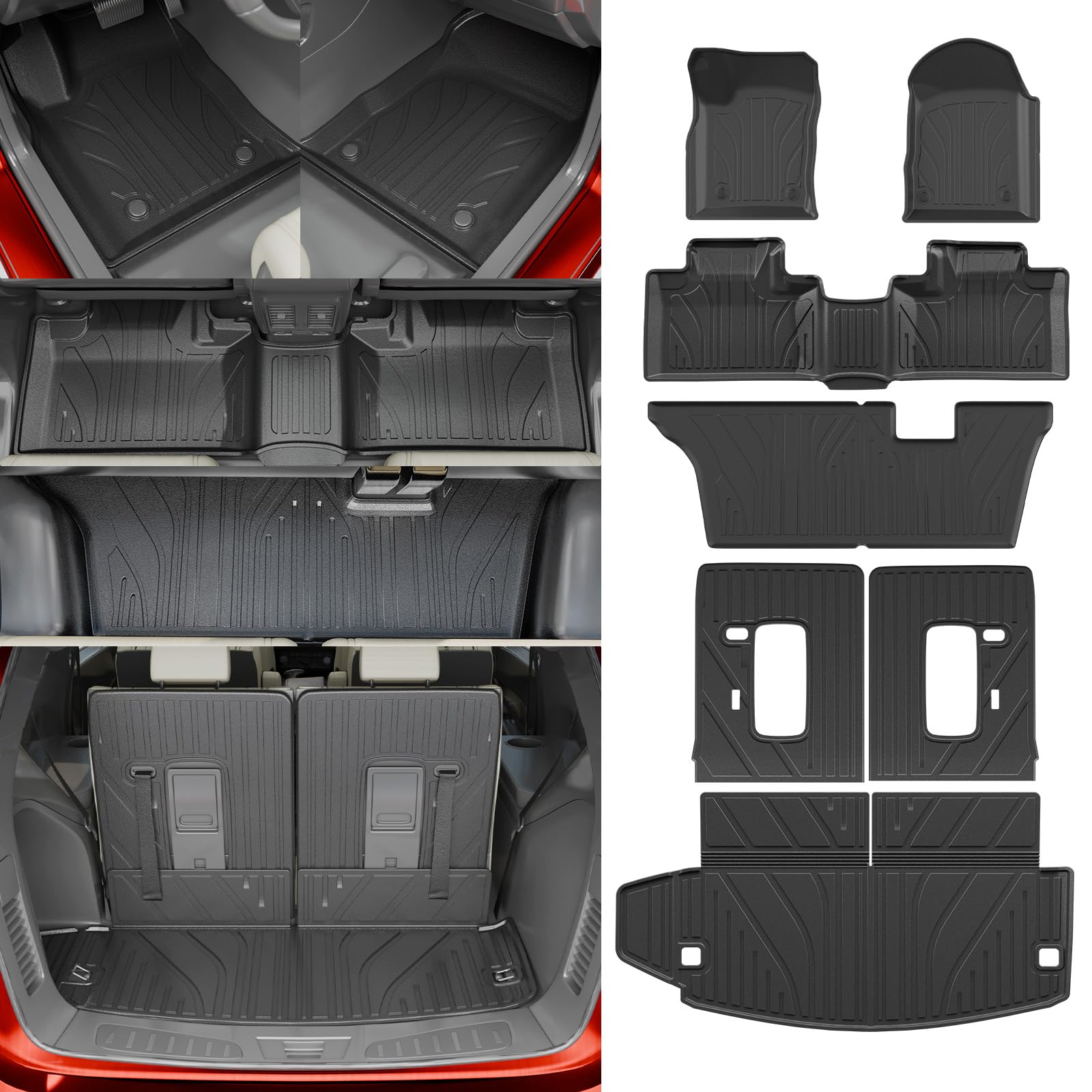 Tapetes de piso Dattumar compatible con Dodge Durango 7