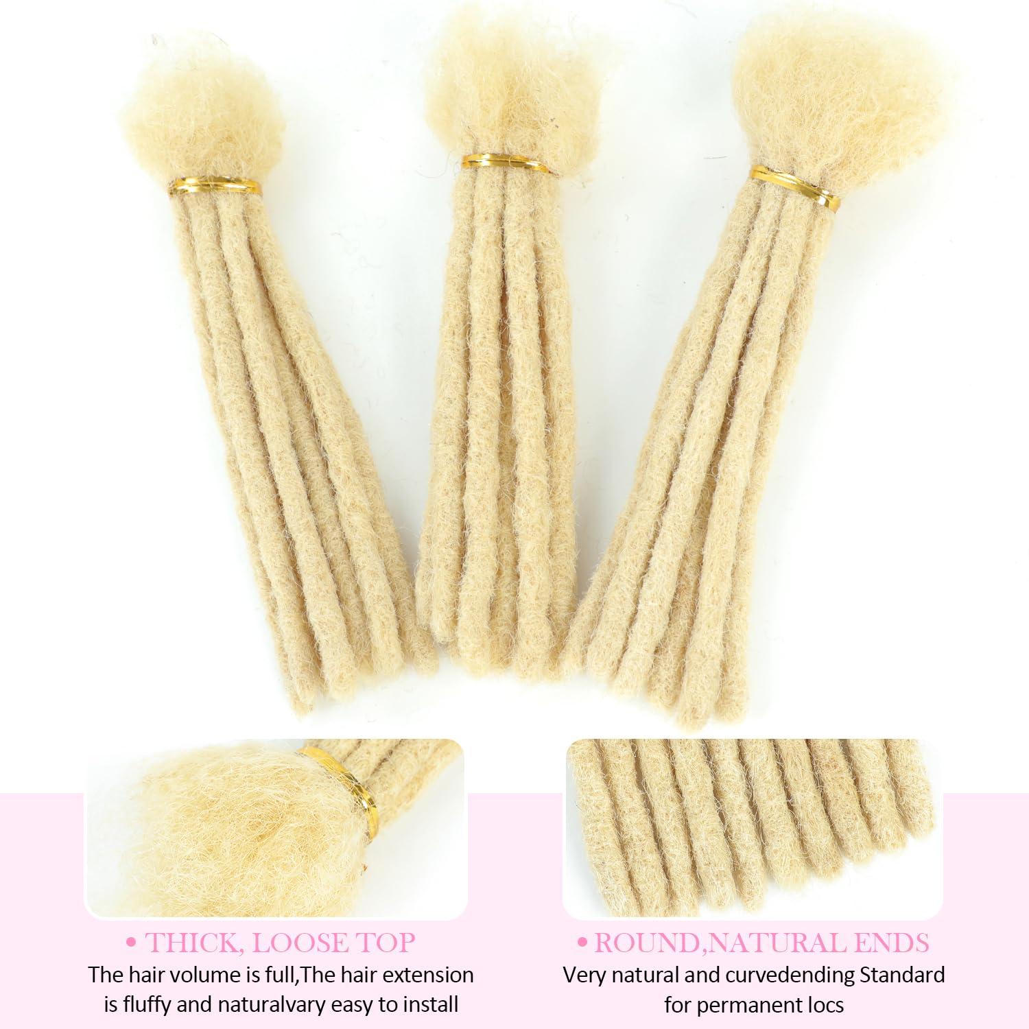 Extensiones de Locs de Cabello Humano Extensiones de Rastas - Imagen 4