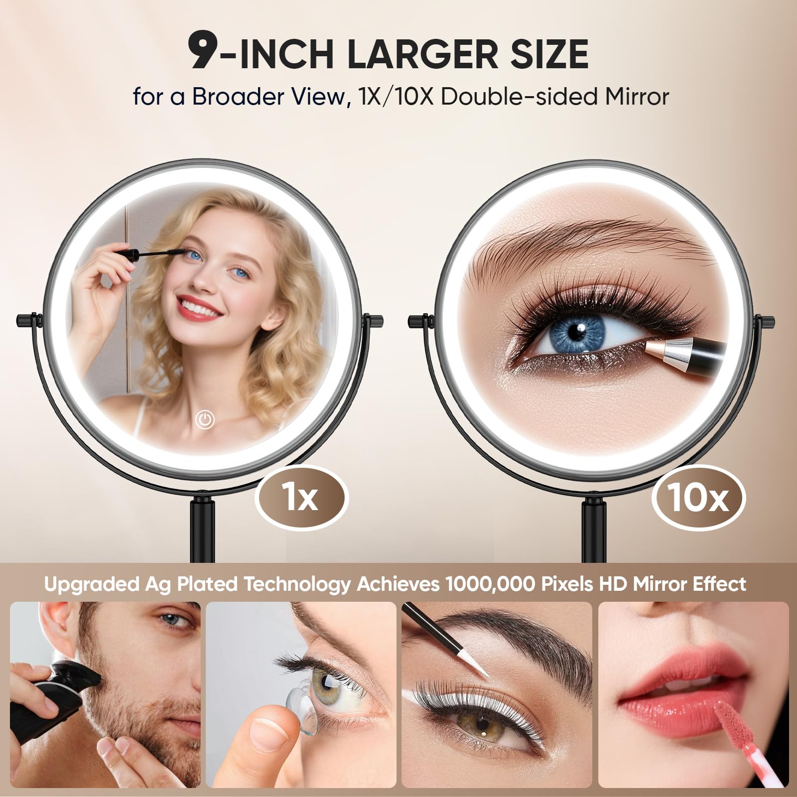Espejo de Maquillaje Profesional Iluminado Grande de 9 - Imagen 3