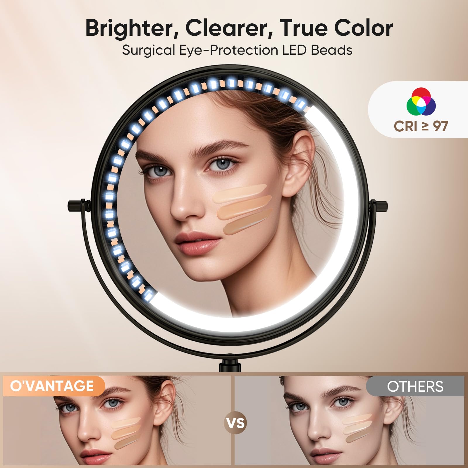 Espejo de Maquillaje Profesional Iluminado Grande de 9 - Imagen 6