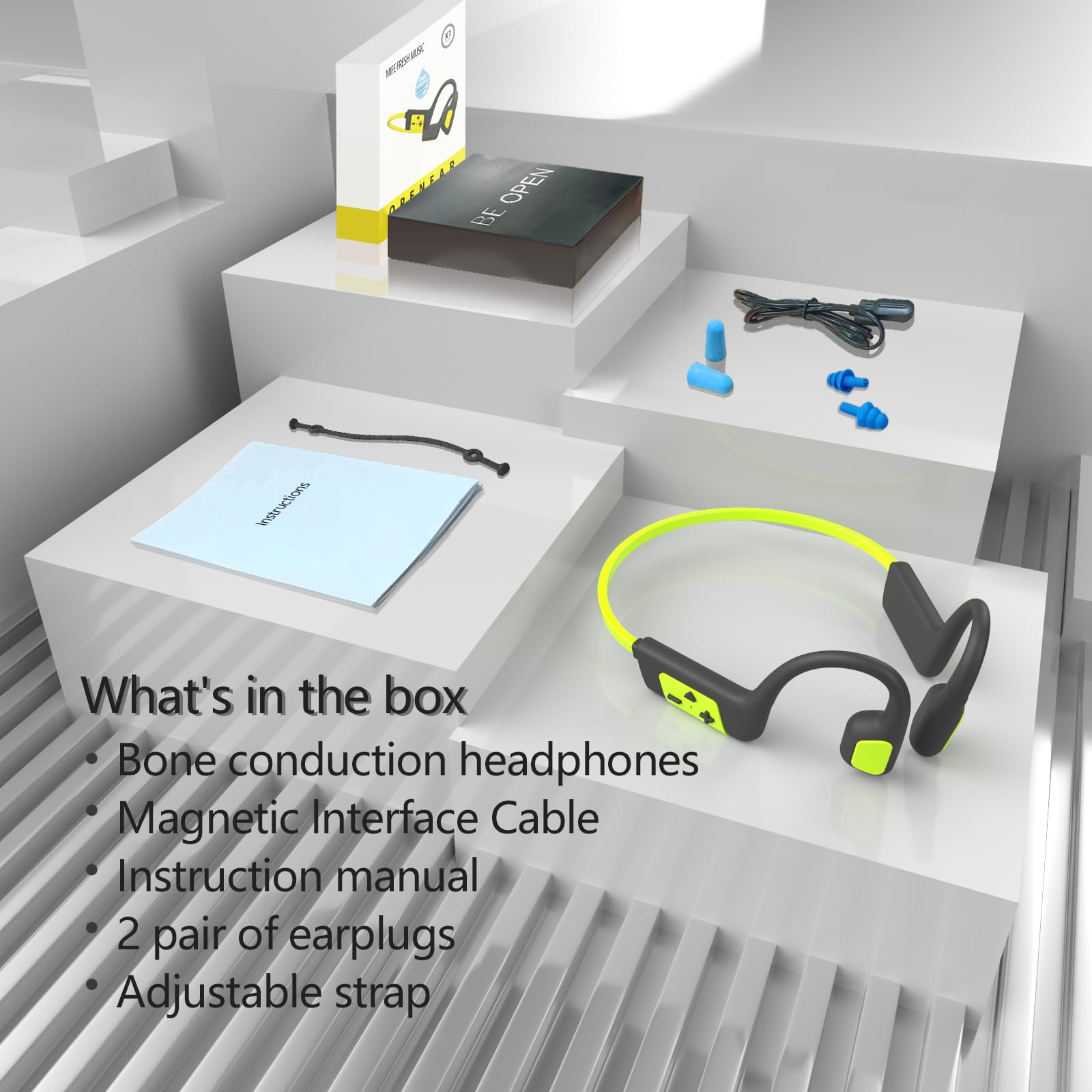 Auriculares de conducción ósea MiFE Fresh Music ligeros con - Imagen 8