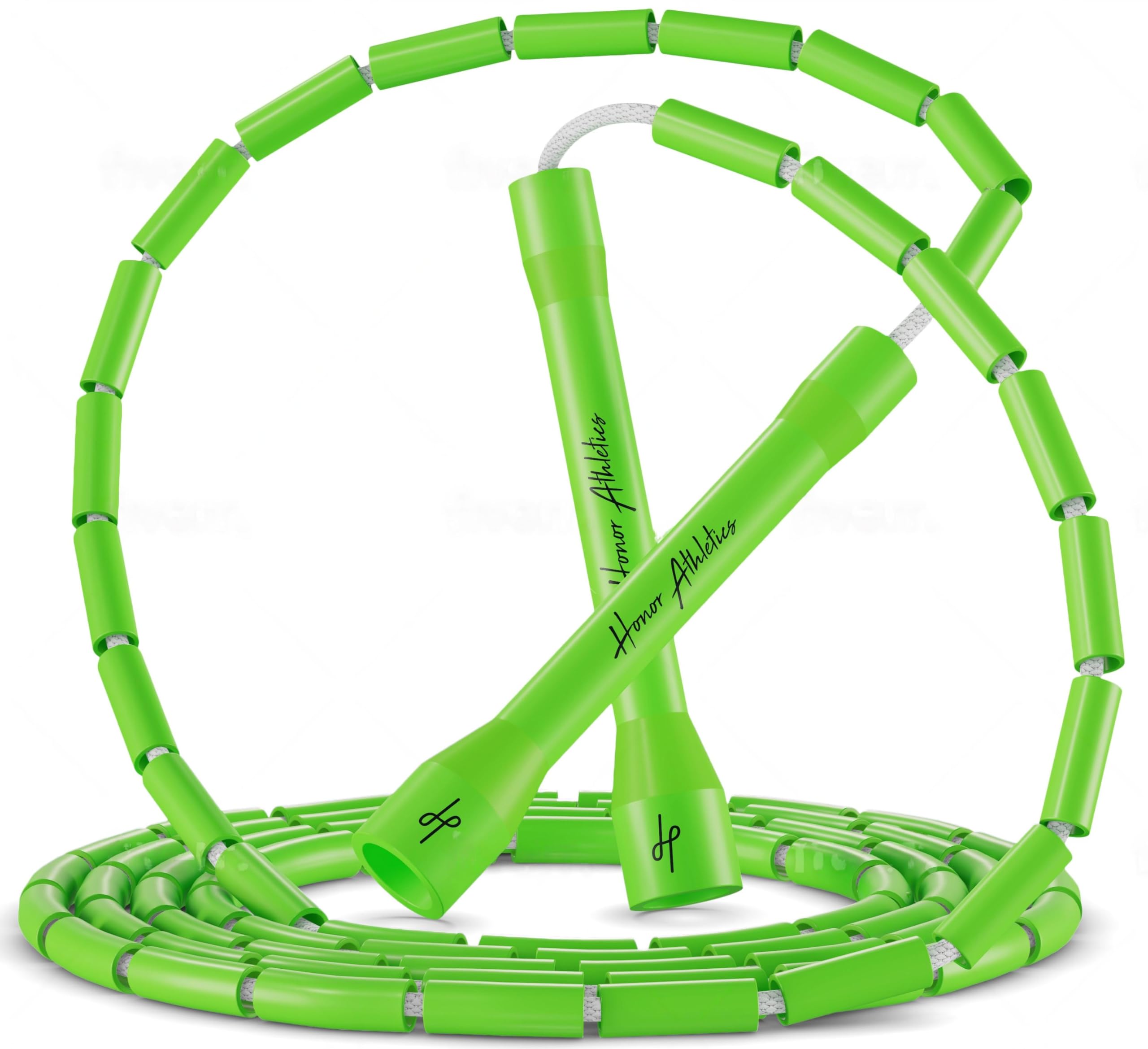 Cuerda de saltar con cuentas Honor -Verde Neón