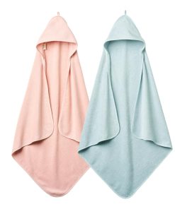 Toalla con Capucha para Bebé - Toallas de -Blush/Azul Bebé