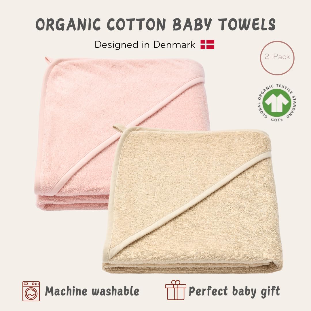 Toalla con capucha para bebé - Toallas de -Blush/Fog - Imagen 4