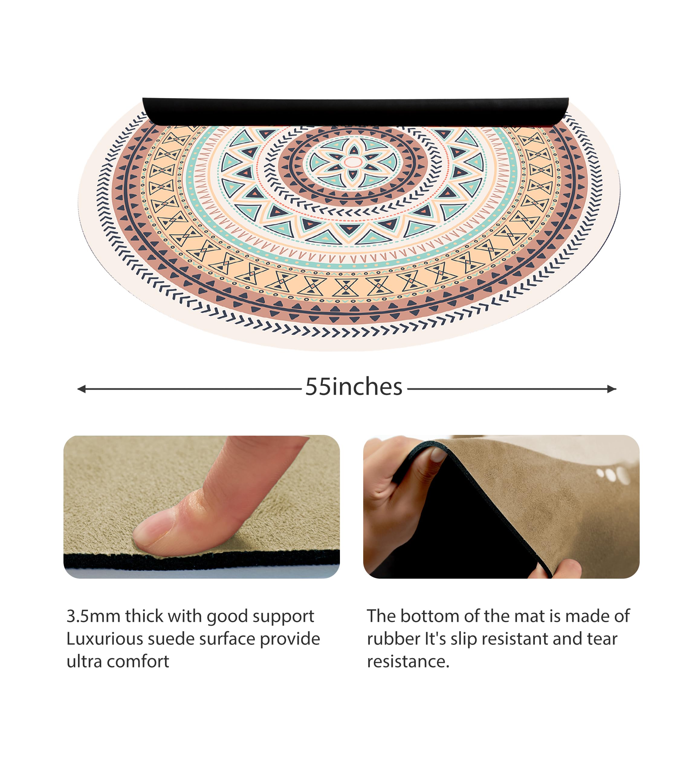 Tapete de meditación circular extra grande IKULE - Imagen 3