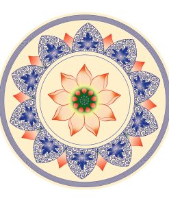 Tapete de Meditación Redondo Extra Grande IKULE -FlowerC