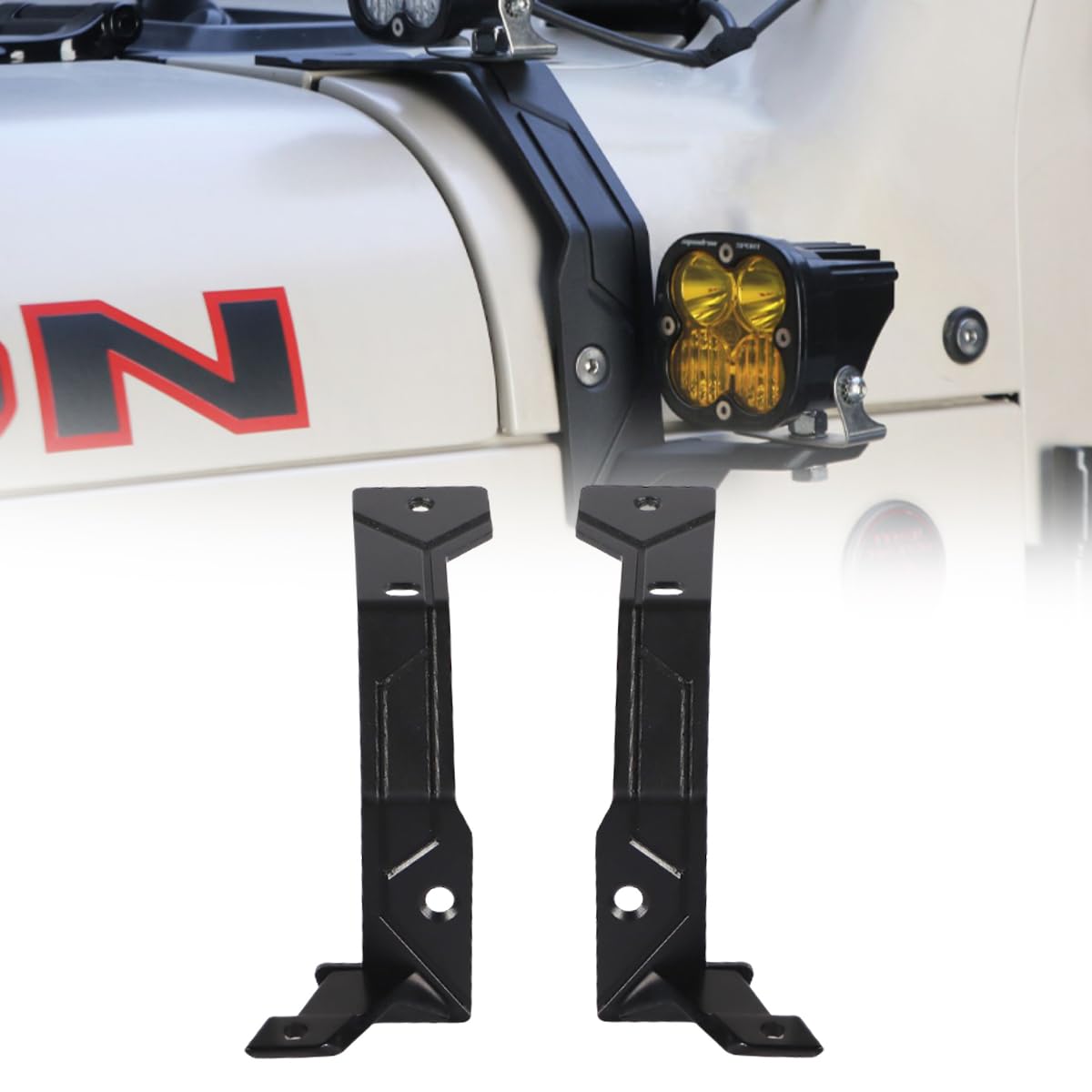 Soporte de Luz Dual para Pilares A Montaje Parabrisas