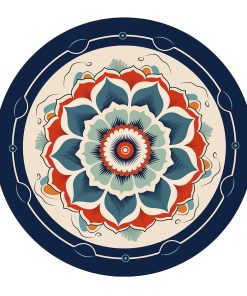 Tapete de Meditación Redondo Extra Grande IKULE -FlowerD
