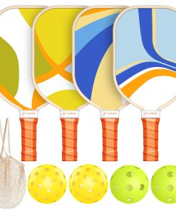 Juego de 4 Palas de Pickleball, Set de Paletas de