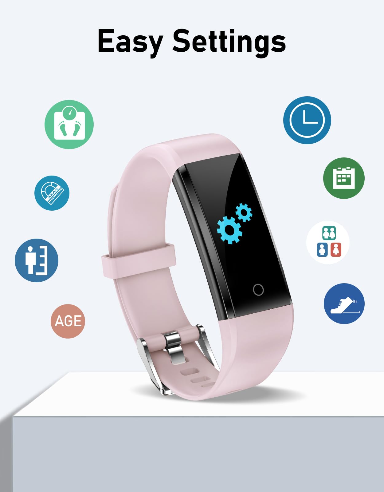 GRV Reloj Pedómetro sin Bluetooth Rastreador de Fitness No - Imagen 5