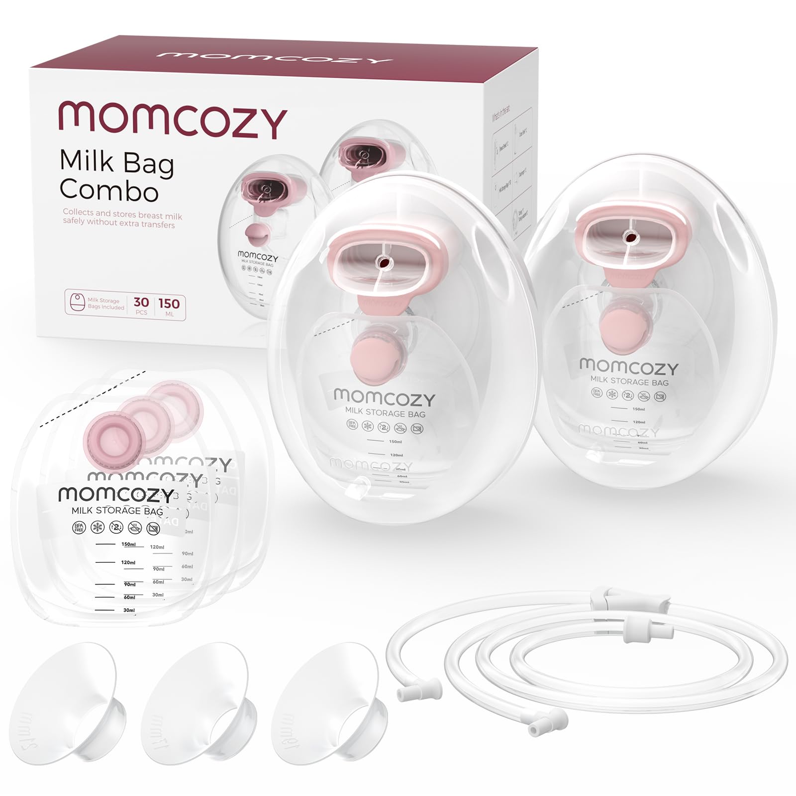 Copas recolectoras de leche Momcozy con bolsas de