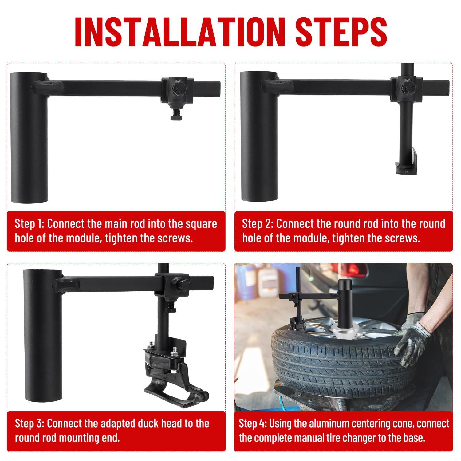 Kit de Cambiador de Llantas Manual Venussar con Cabeza de - Imagen 7