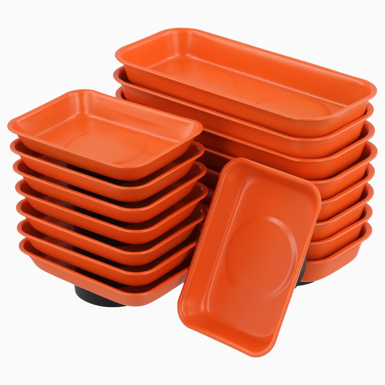 MUKLEI 16 PCS Bandejas Magnéticas de Tornillos Naranjas, 2