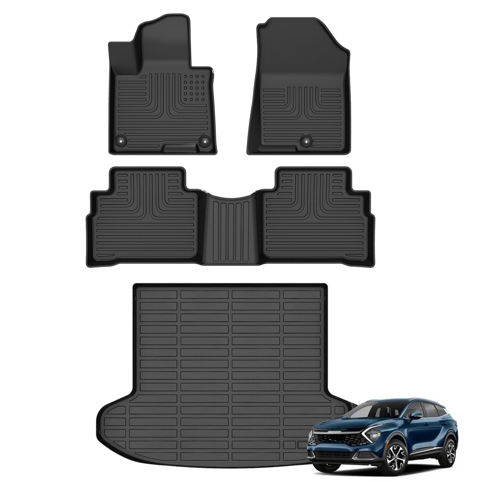 Tapetes para Pisos y Protector de Maletero AZYT para Kia