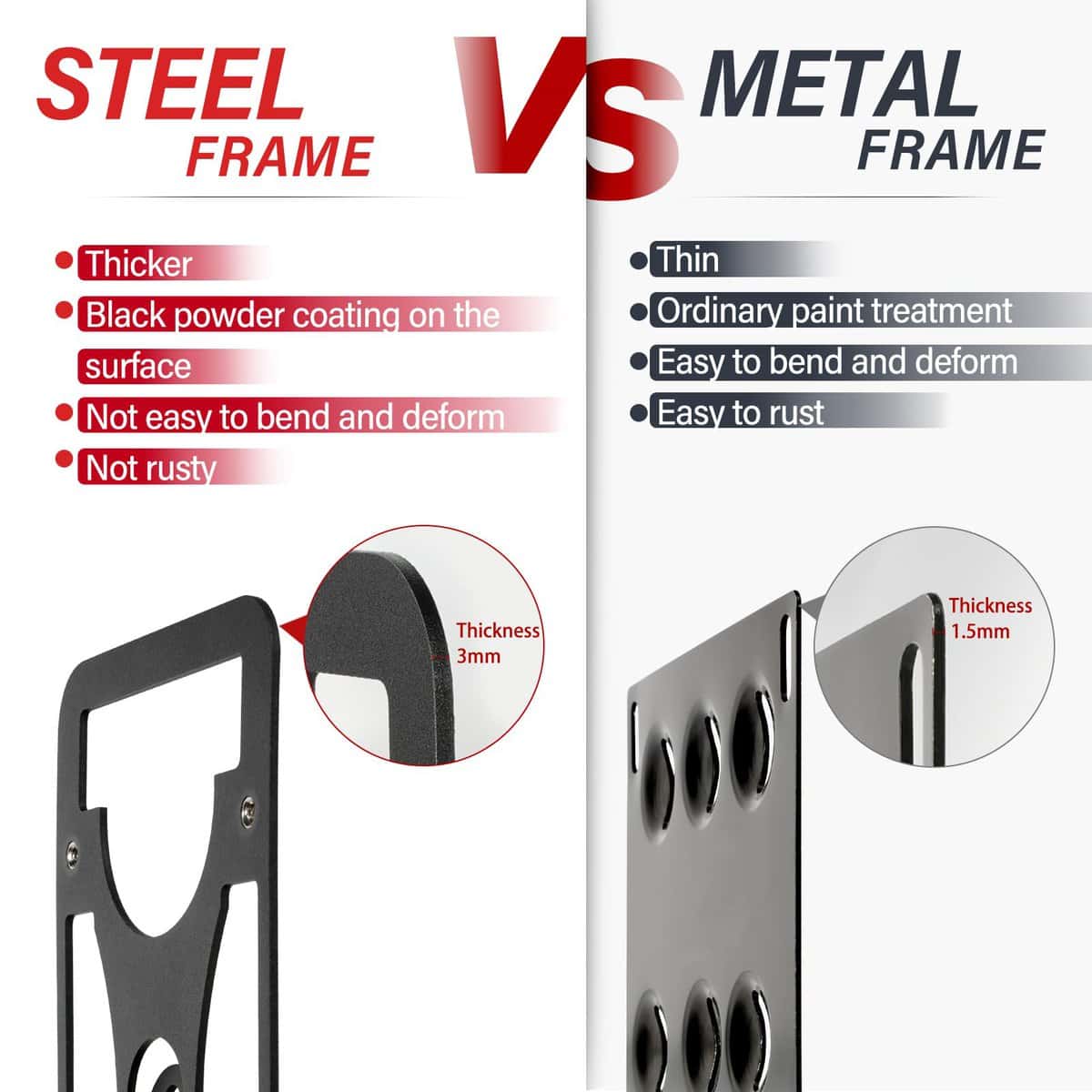 Soporte de montaje de placa de matrícula -Black - Imagen 3