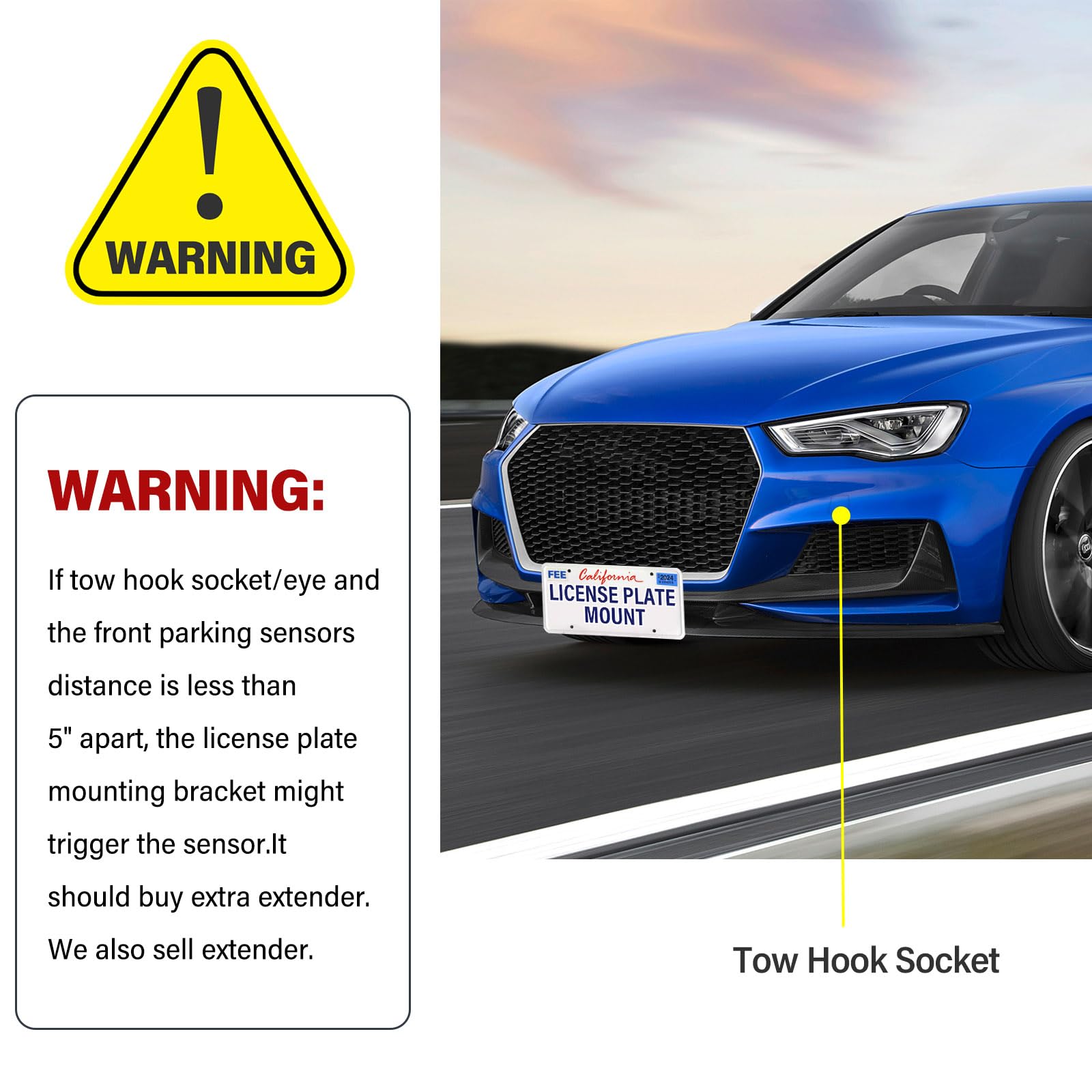 Kit de montaje de soporte de placa de -Negro - Imagen 5