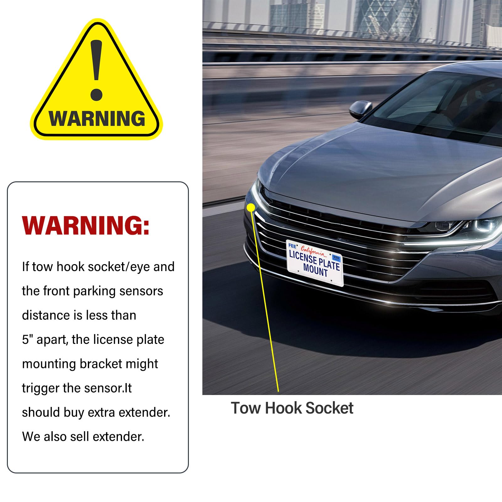 Kit de montaje de soporte de placa de -Negro - Imagen 5