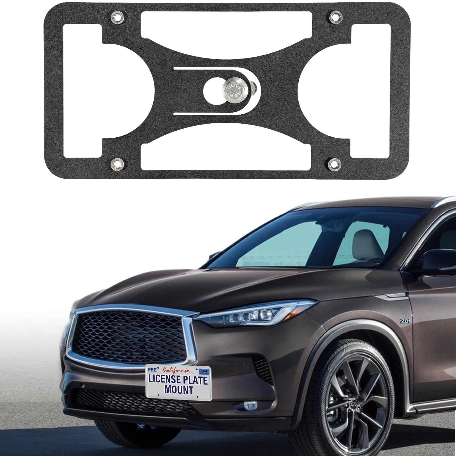 Soporte de montaje de placa de licencia -Negro