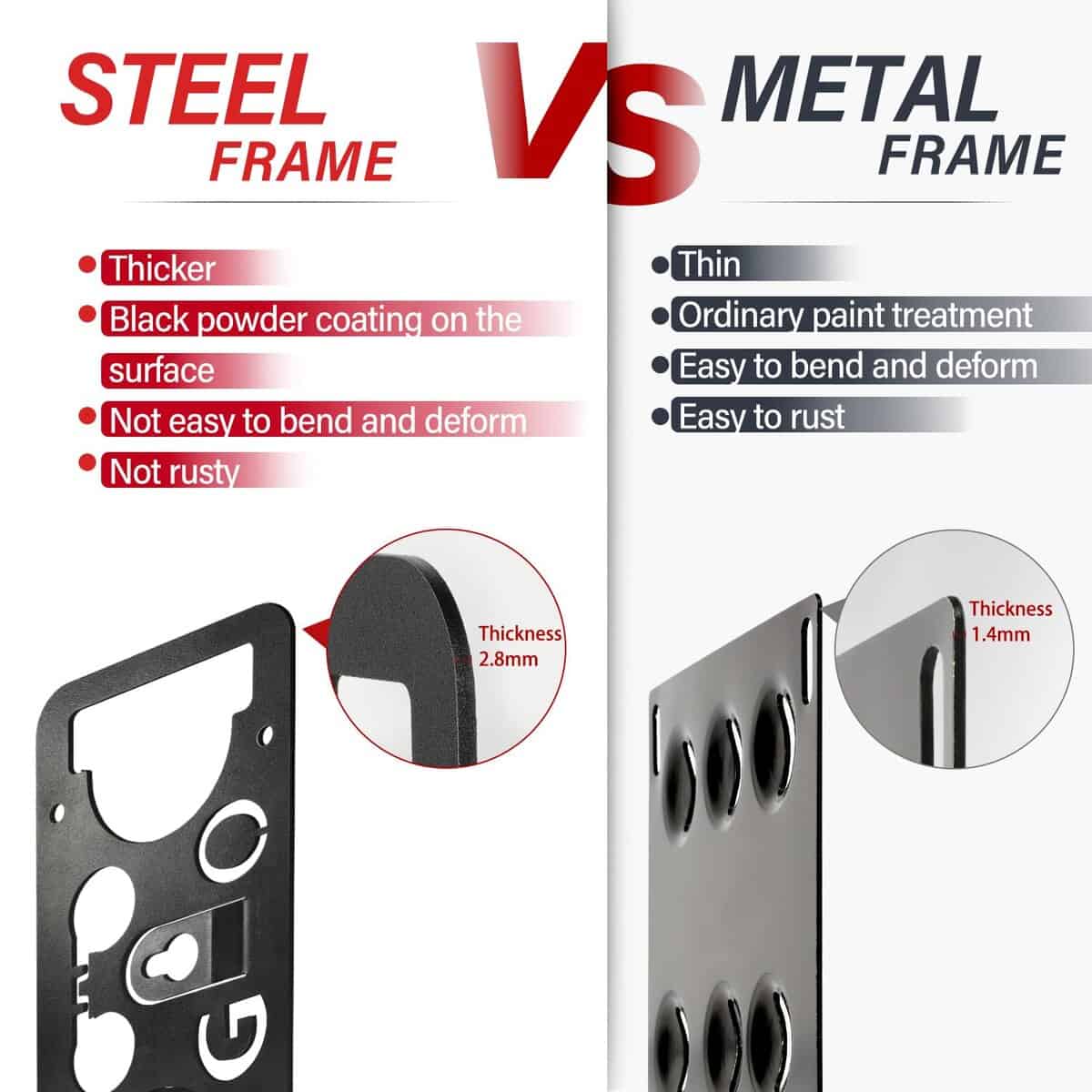 Soporte de montaje de placa de matrícula -Negro - Imagen 3