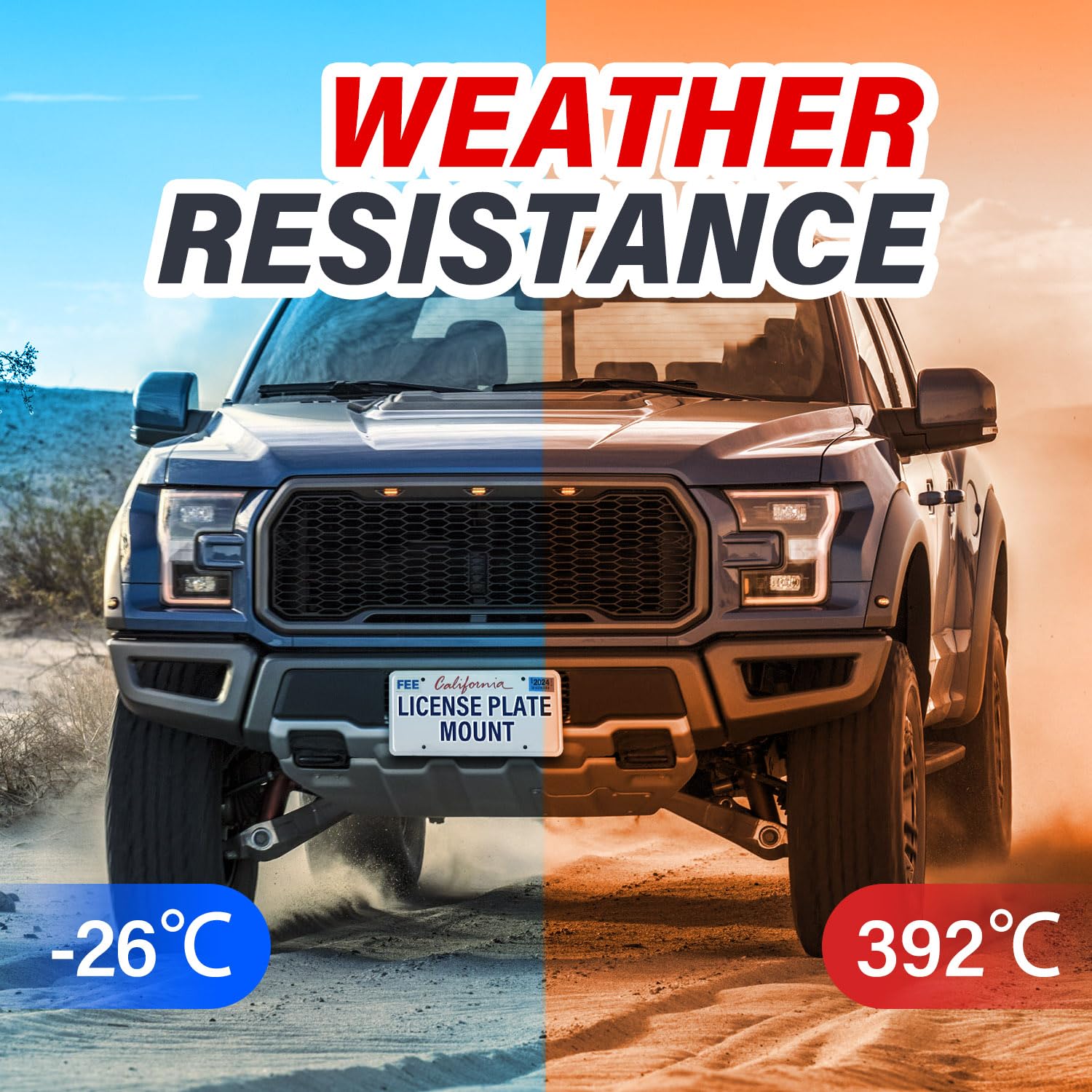 Soporte de montaje de placa de matrícula -Negro - Imagen 5