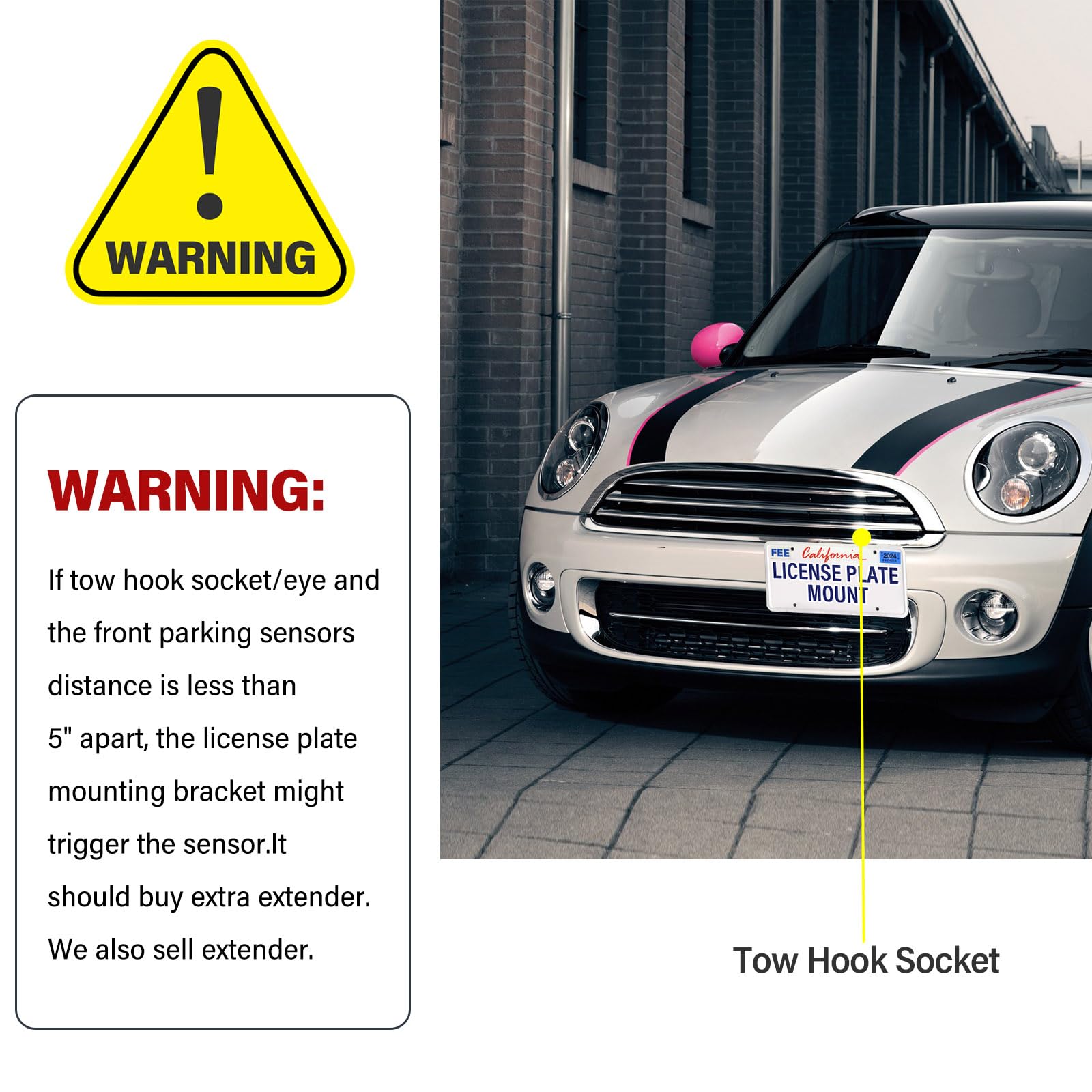 Soporte de montaje de placa de matrícula -Negro - Imagen 5