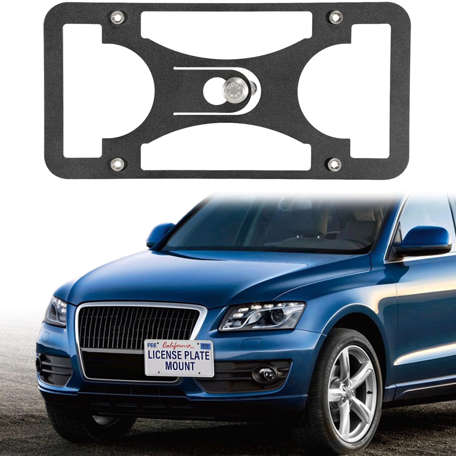 Soporte de montaje para placa de matrícula -Negro