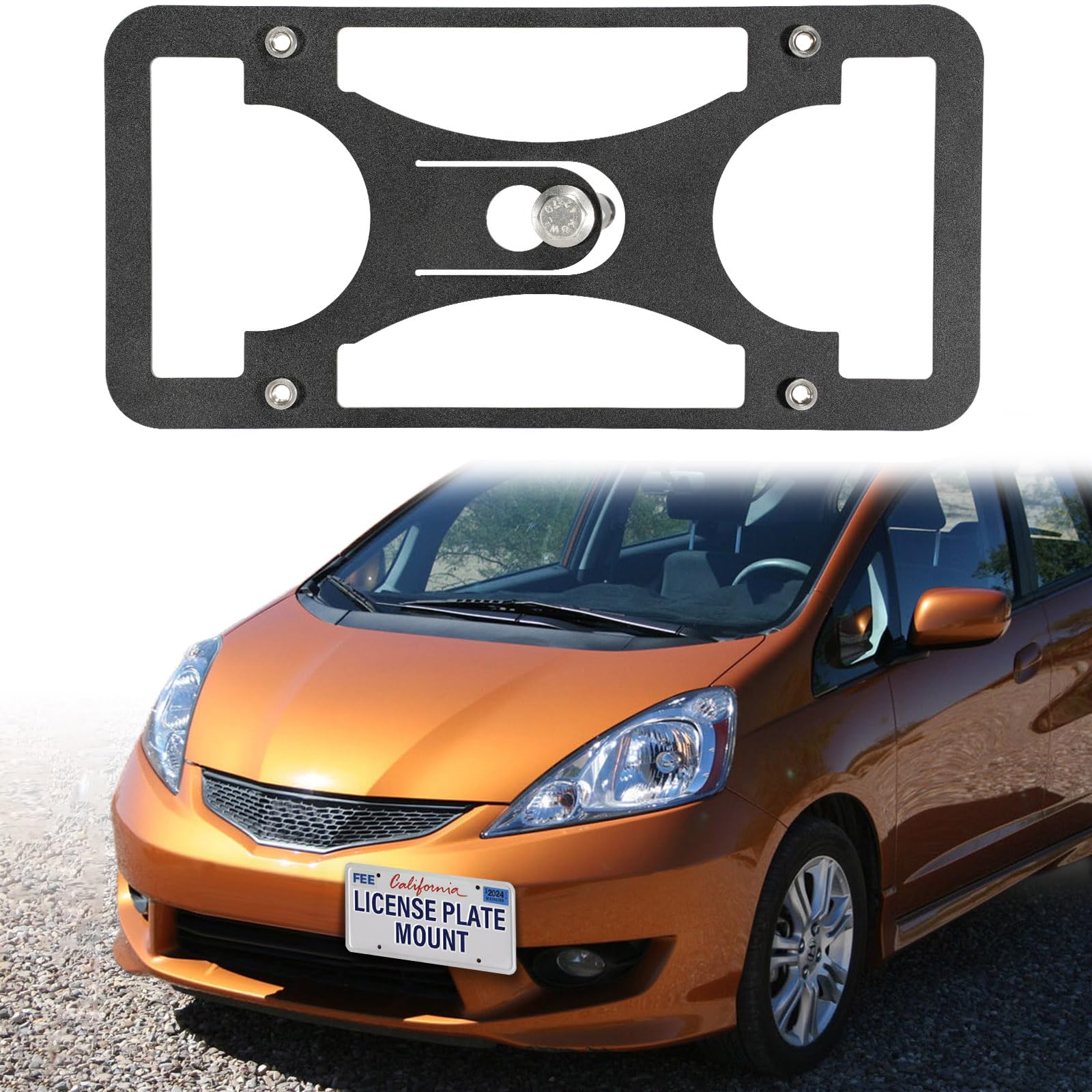 Soporte de Montaje para Placa de Matrícula -Negro