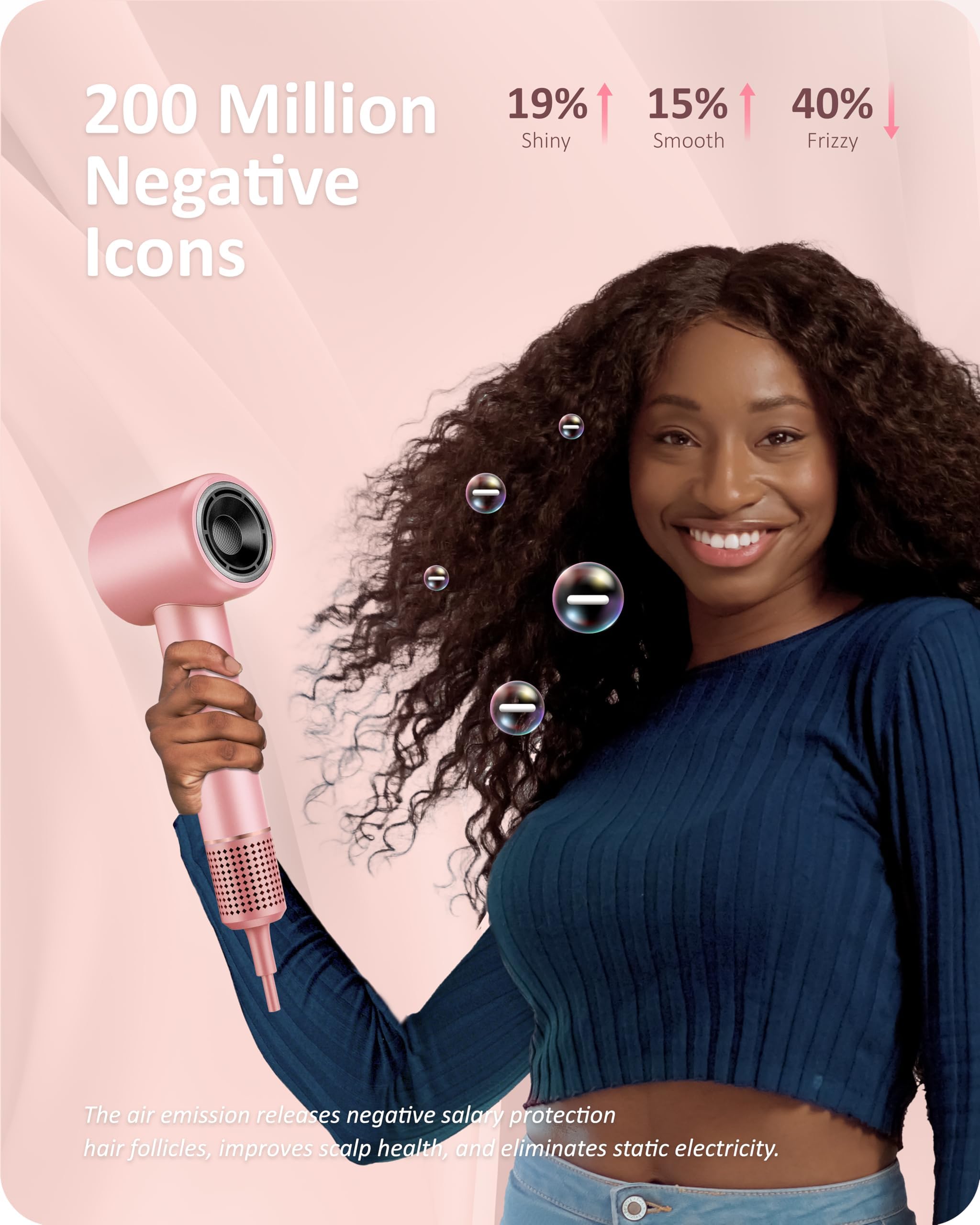 Secador de Pelo Rudd con Difusor, Secador de Pelo de Alta - Imagen 5