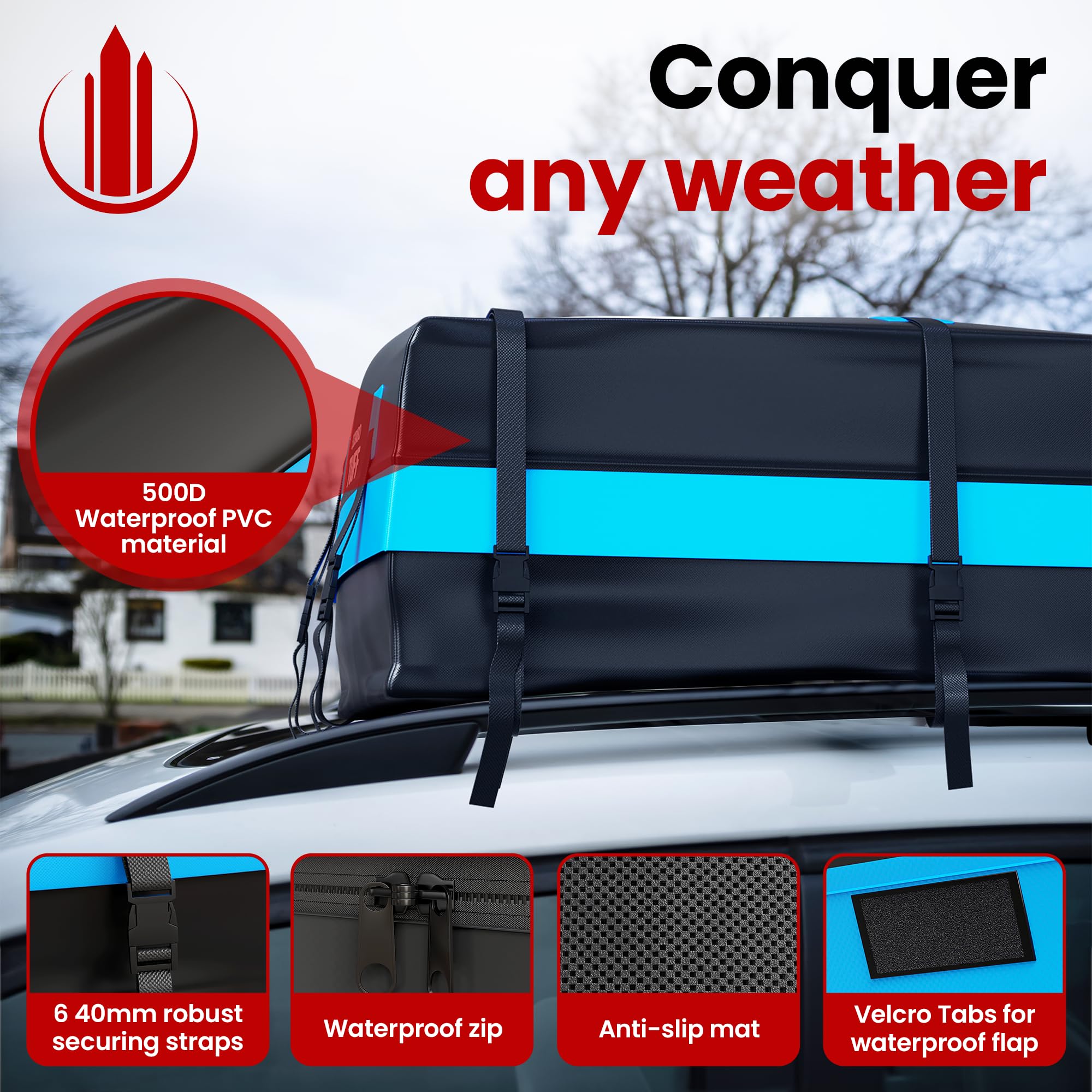 Portaequipajes de 21 pies cúbicos para el techo del coche - - Imagen 3