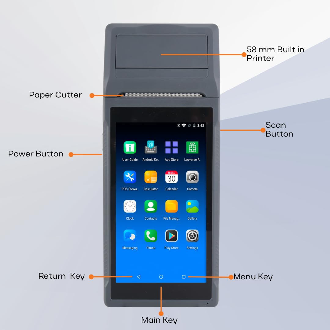 Impresora térmica de recibos POS PDA Q2i de 58 mm de alta - Imagen 8