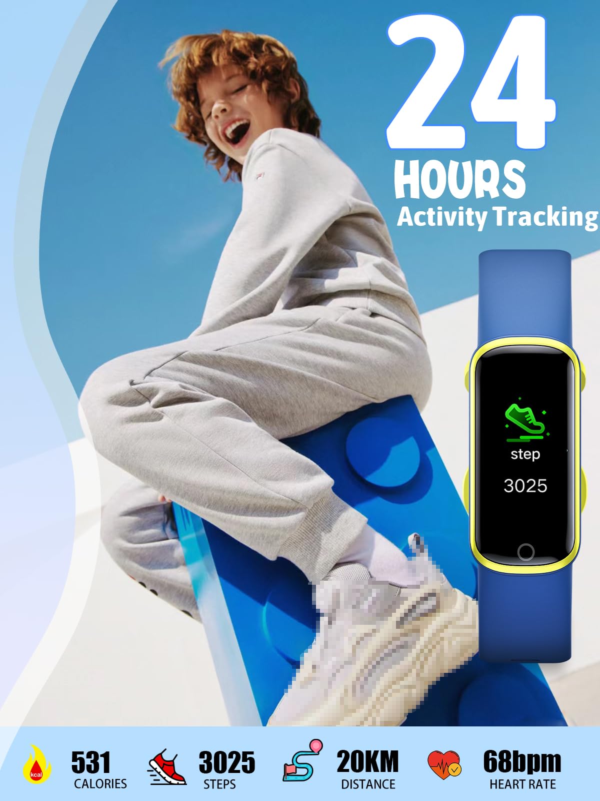 shylad Kids Fitness Tracker, Reloj de Actividad Impermeable - Imagen 5