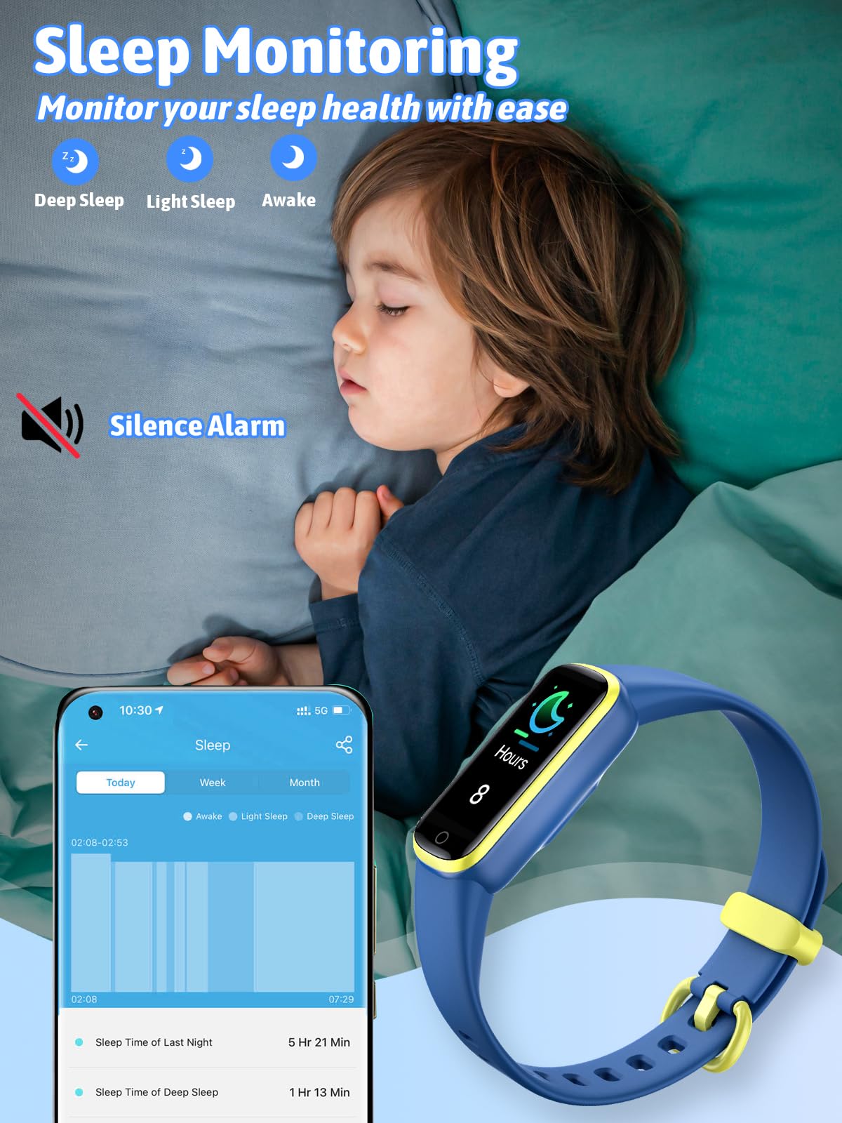 shylad Kids Fitness Tracker, Reloj de Actividad Impermeable - Imagen 7