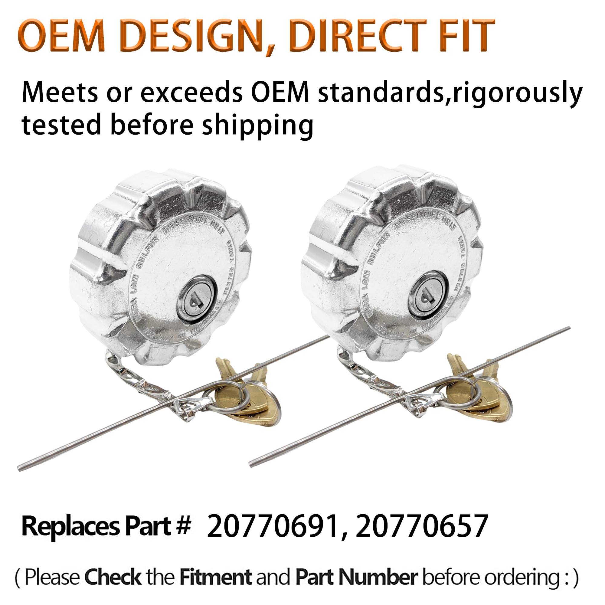 2Pcs 20770691 3" Tapón de combustible con bloqueo, Tapón de - Imagen 7