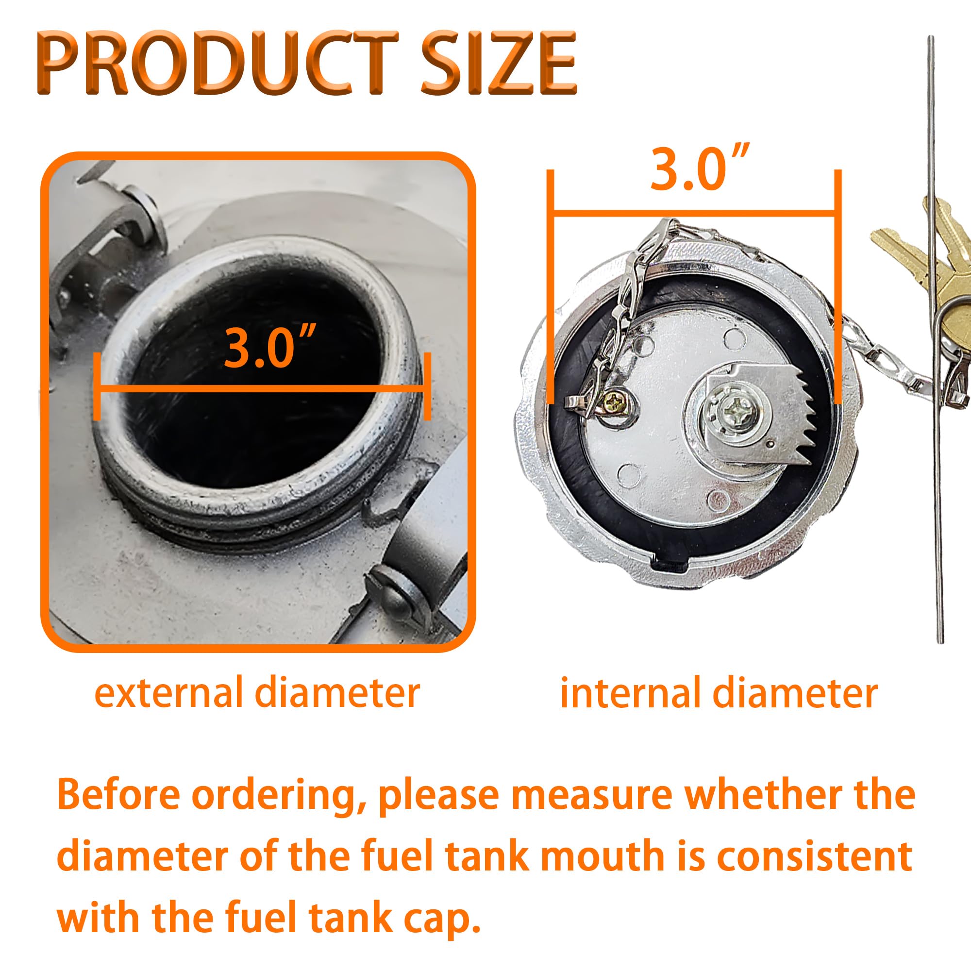 2Pcs 20770691 3" Tapón de combustible con bloqueo, Tapón de - Imagen 5