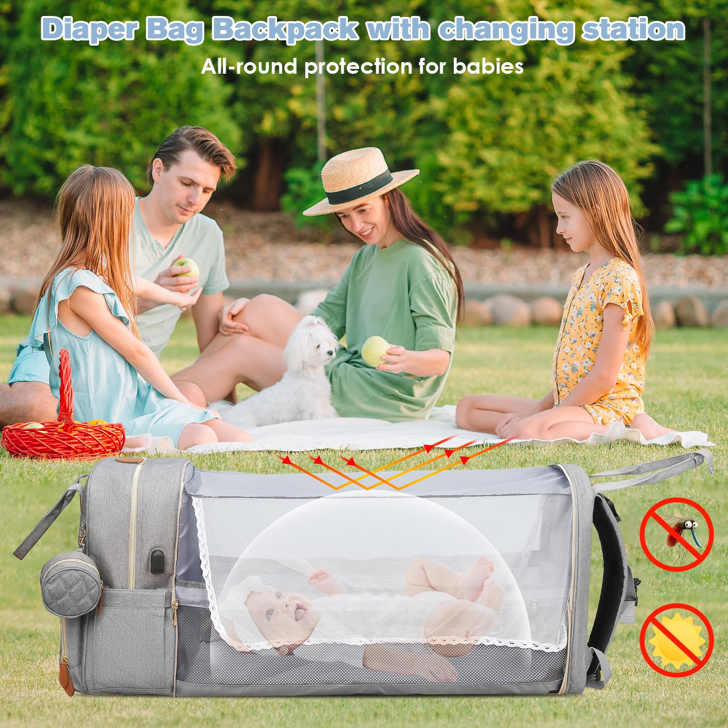 Mochila para Pañales JSTPRO, Bolsa de Pañales Grande con - Imagen 5