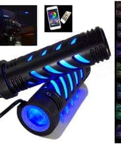 Puños de Motocicleta con Acelerador de Cable - Negro Mate -