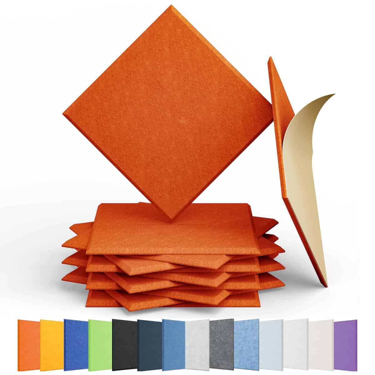 Panel Acústico Autoadhesivo Amantech de 12 Piezas, Espuma