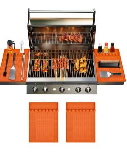 2PCS Tapete de Silicona para Utensilios -Naranja