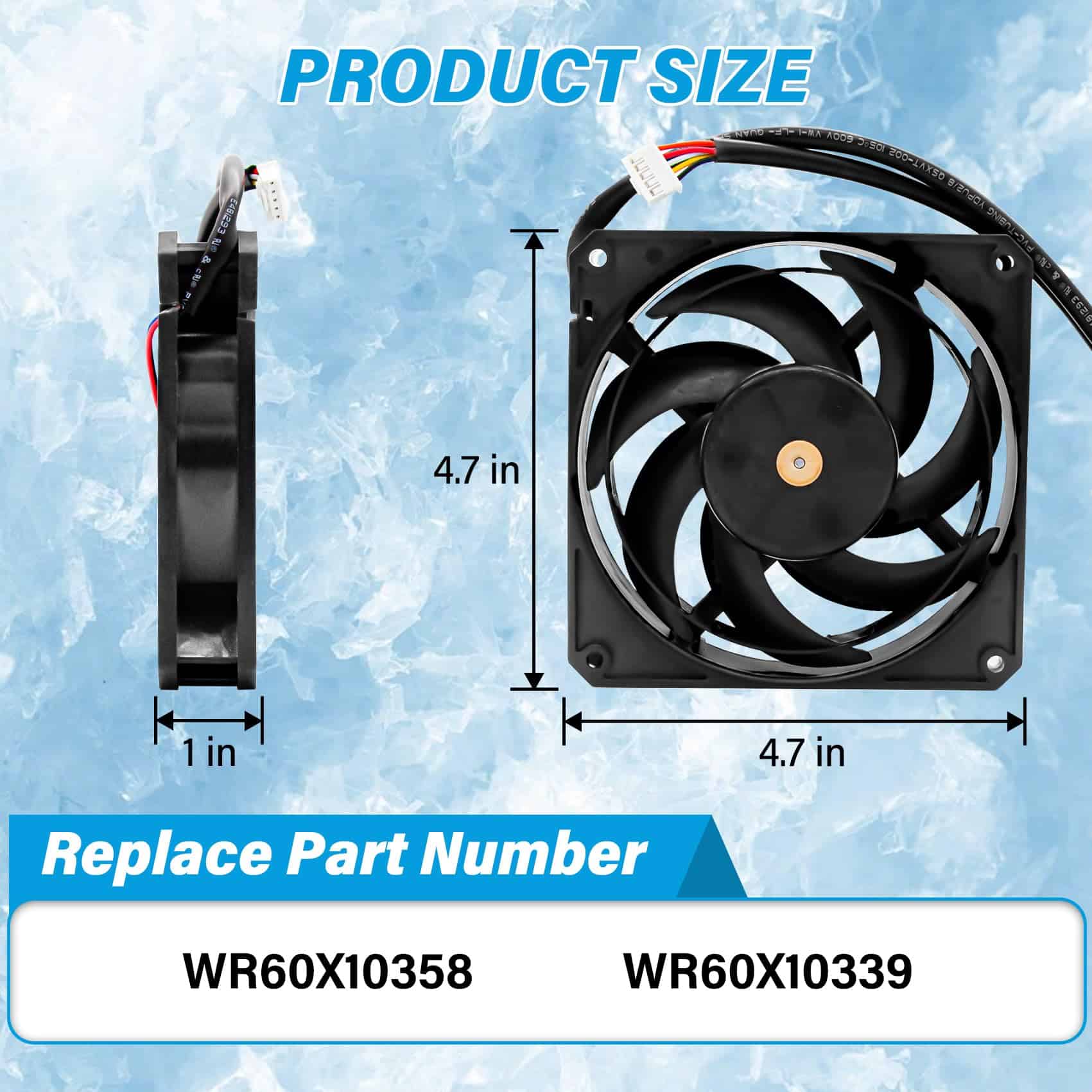 Motor del ventilador del condensador WR60X10358 WR60X10339 - Imagen 4