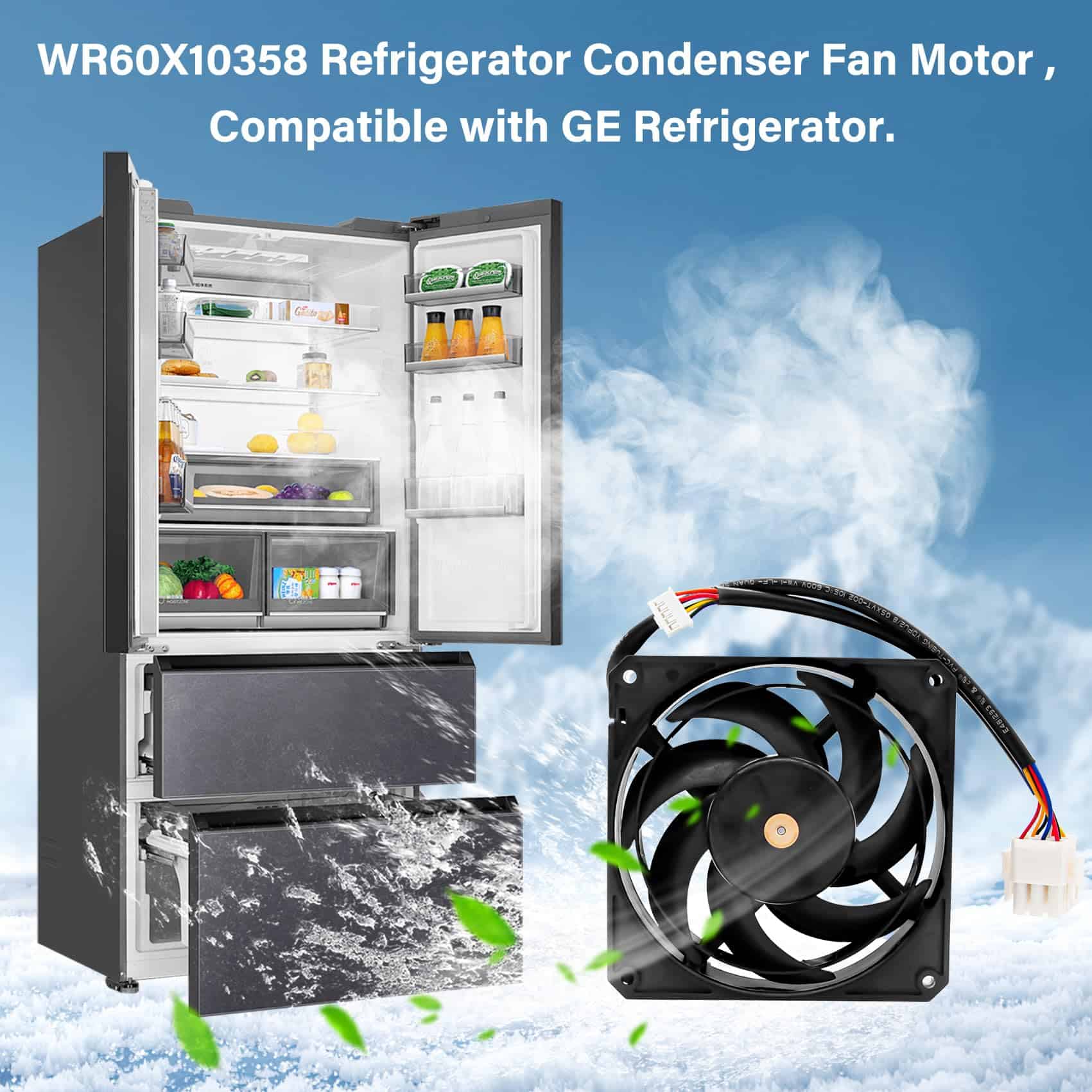 Motor del ventilador del condensador WR60X10358 WR60X10339 - Imagen 8